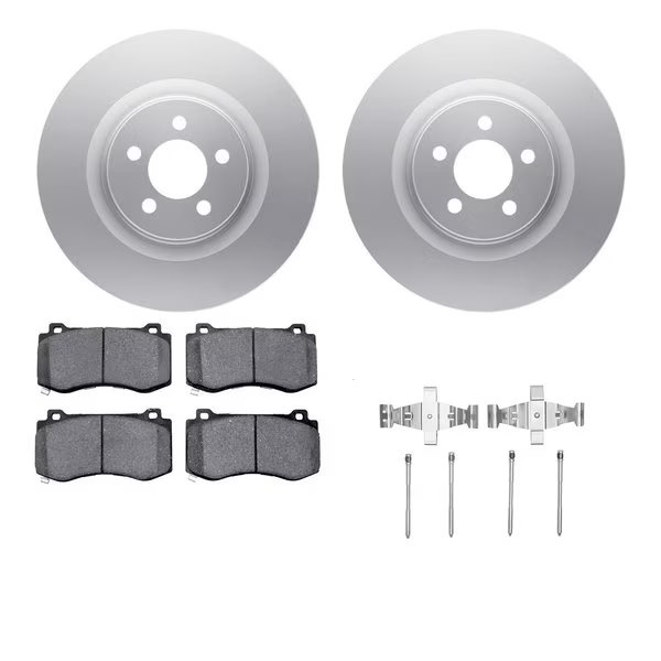 4512-39049, Geospec Rotors with 5000 Advanced Brake Pads includes Hardware, Silver, Dynamic Friction Co, Mfr#: 4512-39049
